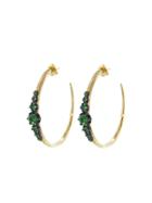 Arman Handmade Gold And Tsavorite Hoops