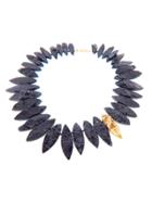 Monique Péan Black Tourmaline And Gold Navette Necklace