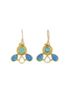 Gurhan Oval And Rose Cut Diamond Teardrop Earrings - 24 Karat Yellow Gold