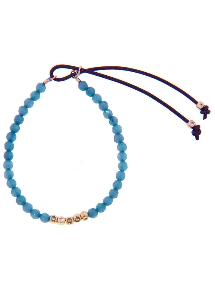 Catherine Michiels Faceted Blue Agate Stardust Bracelet