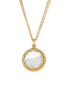 Ylang 23 Circle Dome With Diamonds Necklace - Gold