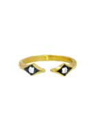 Cathy Waterman Double Diamond Thorn Ring - 22 Karat Gold