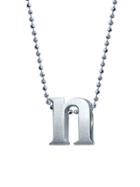 Alex Woo Lowercase 'n' Necklace - Sterling Silver