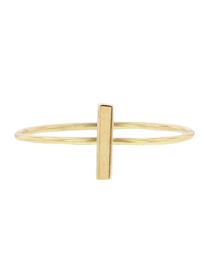 Jennifer Meyer Yellow Gold Bar Stacking Ring