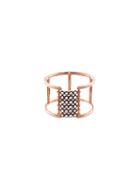 Yannis Sergakis Bezel Set Diamond Bar Charni?res Ring - Rose Gold