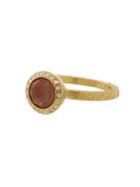 Todd Reed Pink Diamond Solitaire Ring In Yellow Gold
