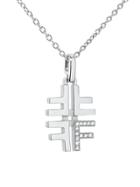 India Hicks Silver Love Letters Necklace With Diamonds - F - Oprah's Favorite Things