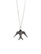 Blackbird And The Snow Bird Necklace - Sterling Silver