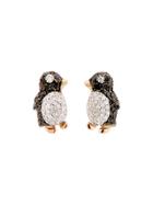 Pippo Perez Diamond Penguin Studs - Rose Gold