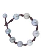 Mignot St. Barth Tahitian Pearl Bracelet On Leather