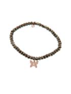 Sydney Evan Diamond Butterfly On Champagne Pyrite - Rose Gold