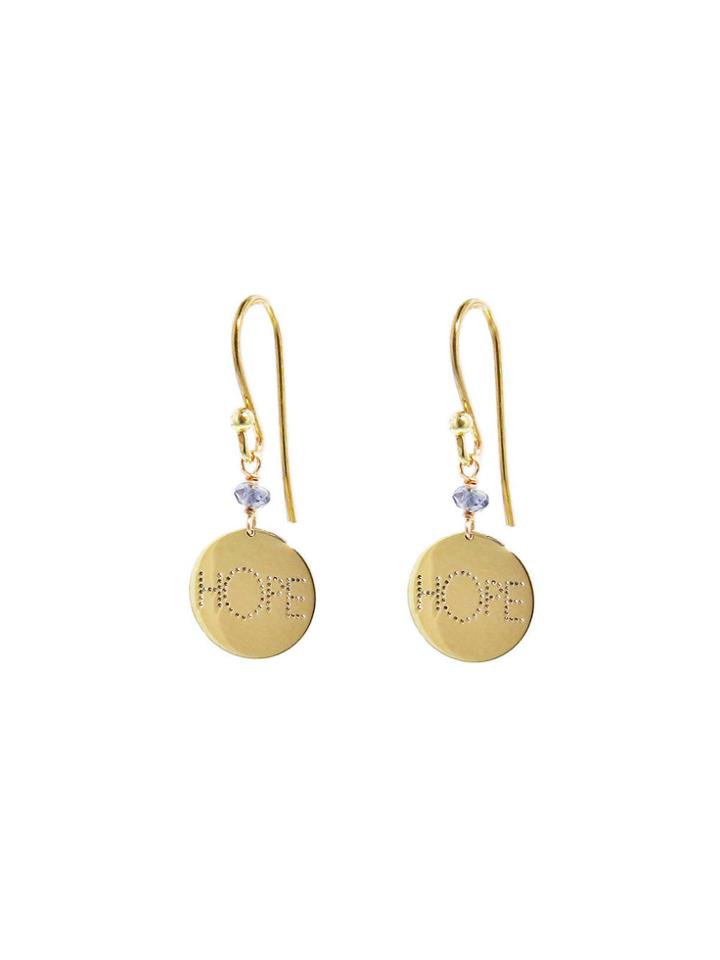 Perle De Lune Hope Medal Earrings - Iolite