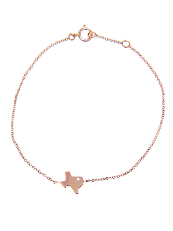 Finn Minor Obsessions State Of Texas Bracelet With Diamond Dallas - Rose Gold
