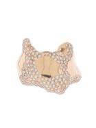 Lucifer Vir Honestus Half Fascia Ring With Diamonds - Rose Gold