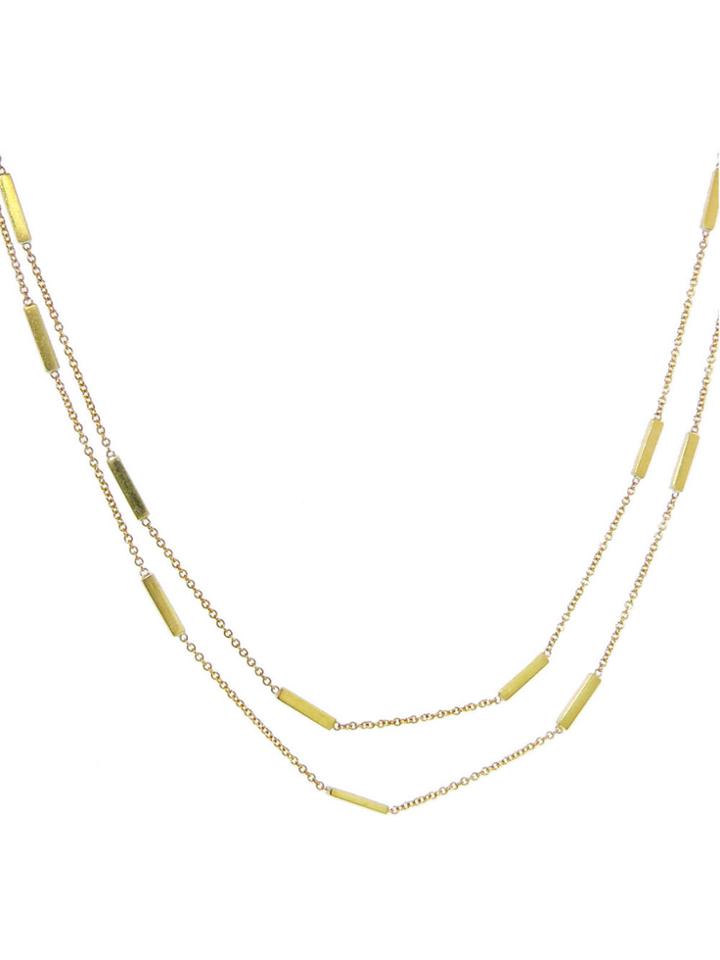 Jennifer Meyer Bar Chain Necklace - 44 Inch, Yellow Gold