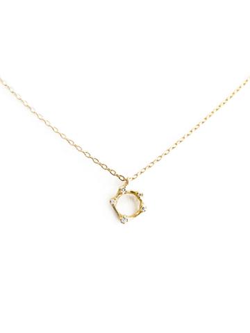 N+a New York Five Diamond Necklace - Gold
