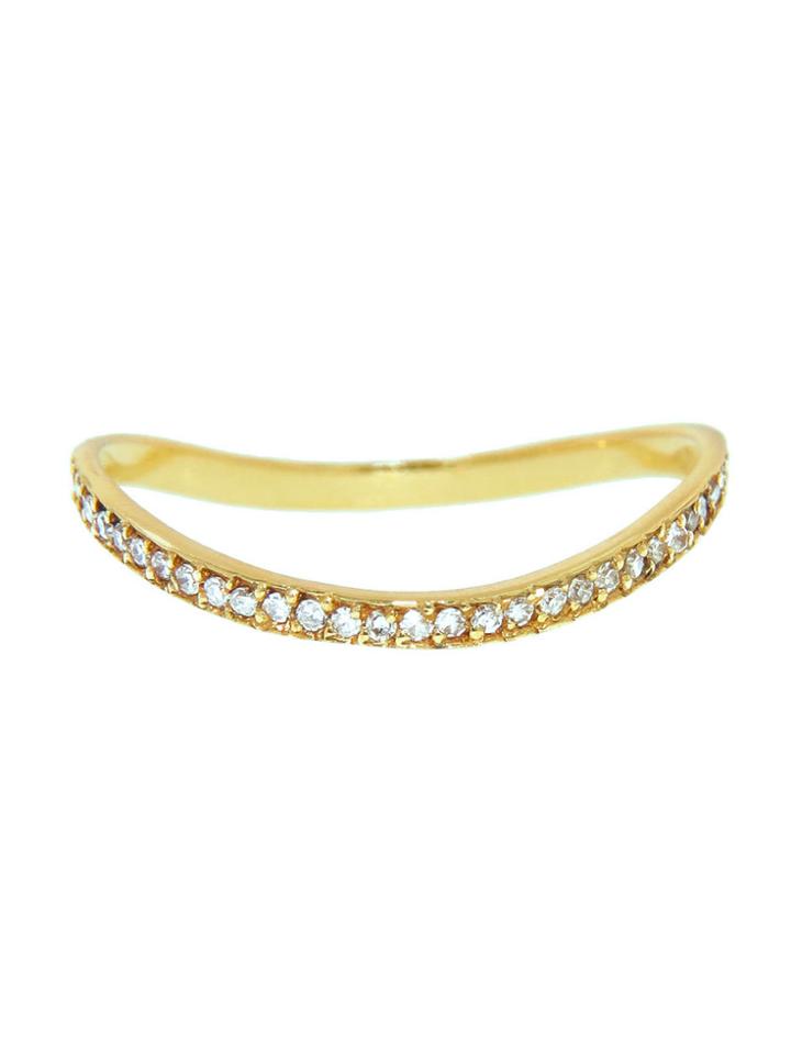 Jennifer Meyer Diamond Wave Ring - Yellow Gold