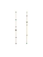 Wwake Linear Chain Earrings - Yellow Gold