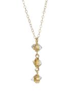 Melissa Joy Manning Herkimer Diamond 3 Drop Necklace