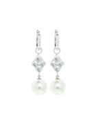 Jude Frances Quilted Pearl Drop Earring Charms - White Gold