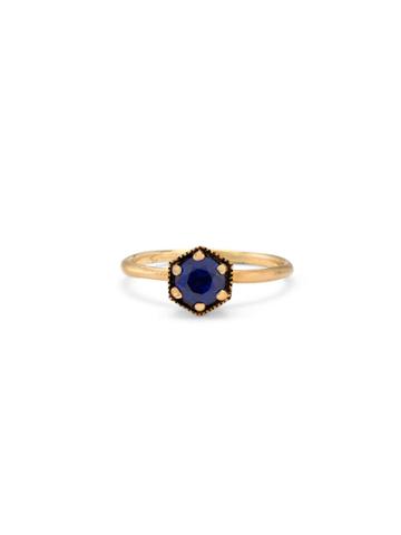 Satomi Kawakita Medium Hexagon Blue Sapphire Ring