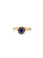 Satomi Kawakita Medium Hexagon Blue Sapphire Ring