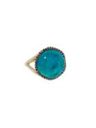 Monique Péan Opalina Cabochon And Black Diamond Ring