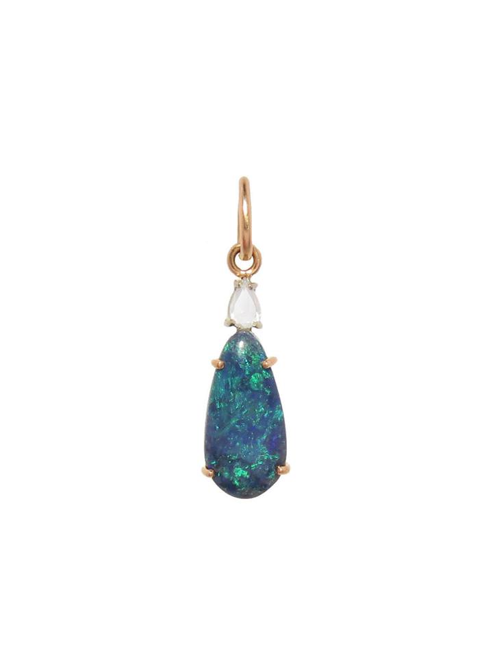 Irene Neuwirth Teardrop Lightning Ridge Opal Charm