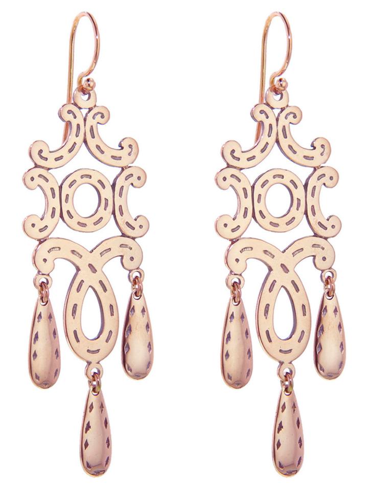 Laurent Gandini Ribbon And Drop Earrings - Rose Gold