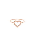 Jennifer Meyer Open Heart Ring - Rose Gold