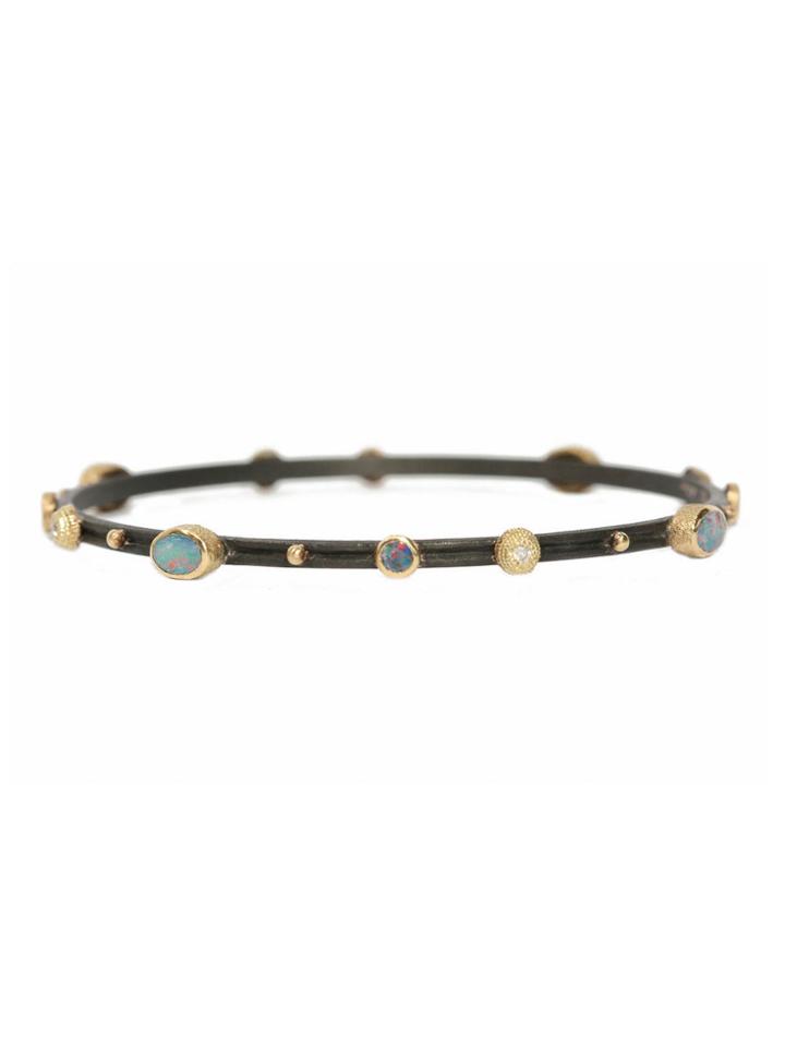Armenta Midnight Opal Bolero Bangle With Diamonds