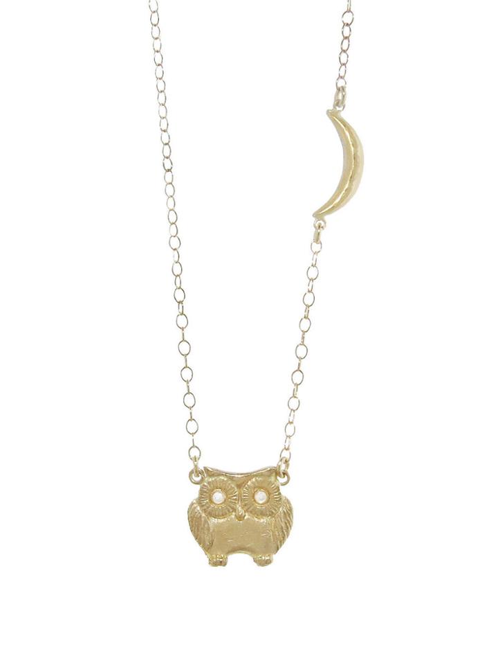 Ylang 23 Owl With Moon Necklace