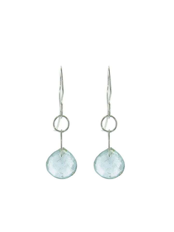Melissa Joy Manning Aqua Drops - Designer Silver Earrings
