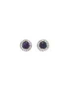 Andrea Fohrman Opal Doublet Studs With Diamonds - White Gold