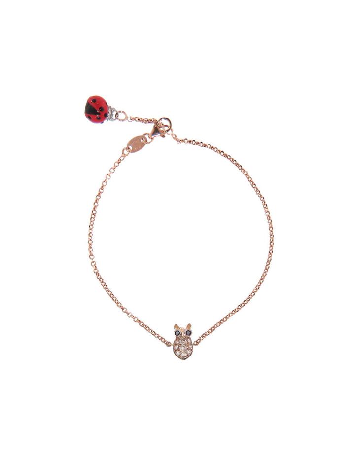 Pippo Perez Owl Bracelet With Diamonds - Rose Gold