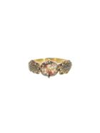 Cathy Waterman Rustic Diamond Leafside Ring With Champagne Diamonds