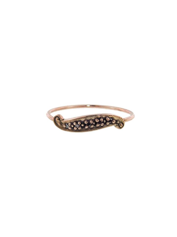 Workhorse Garland Ring With Black Diamonds