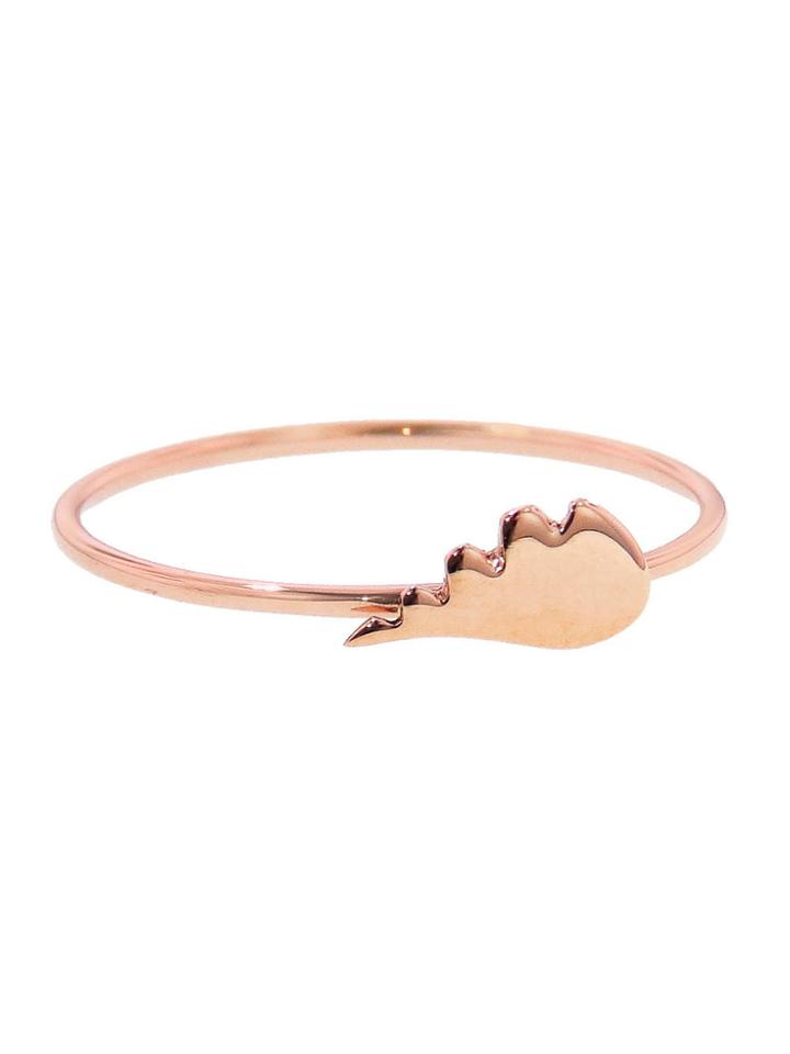 Kismet By Milka Tiny Wing Ring In Rose Gold