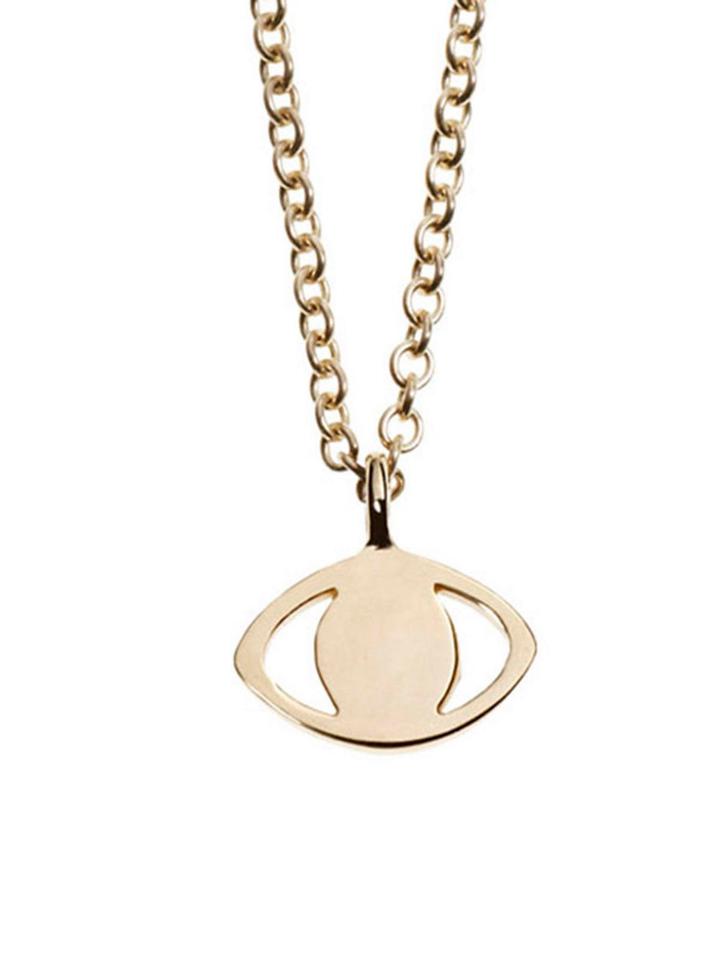 Finn Minor Obsessions Evil Eye Necklace - 10 Karat Gold