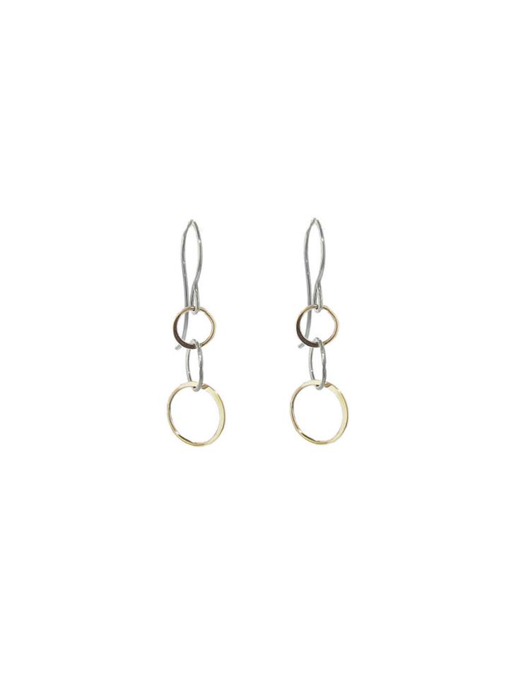 Melissa Joy Manning Three Ring Dangle Earrings