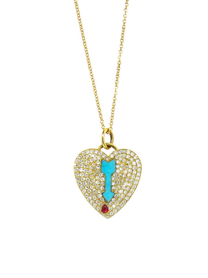 Jennifer Meyer Small Shot Through The Heart Necklace