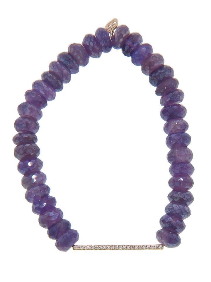 Sydney Evan Diamond Bar Amethyst Bracelet - Yellow Gold