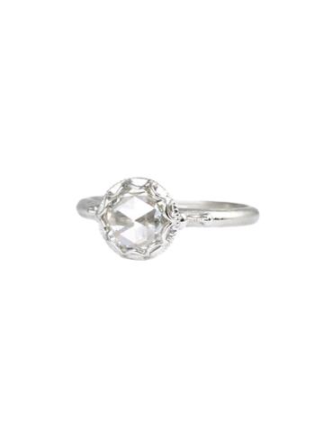 Megan Thorne Scalloped Bezel Ring With Rose Cut Diamond (1.03 Ct) - White Gold