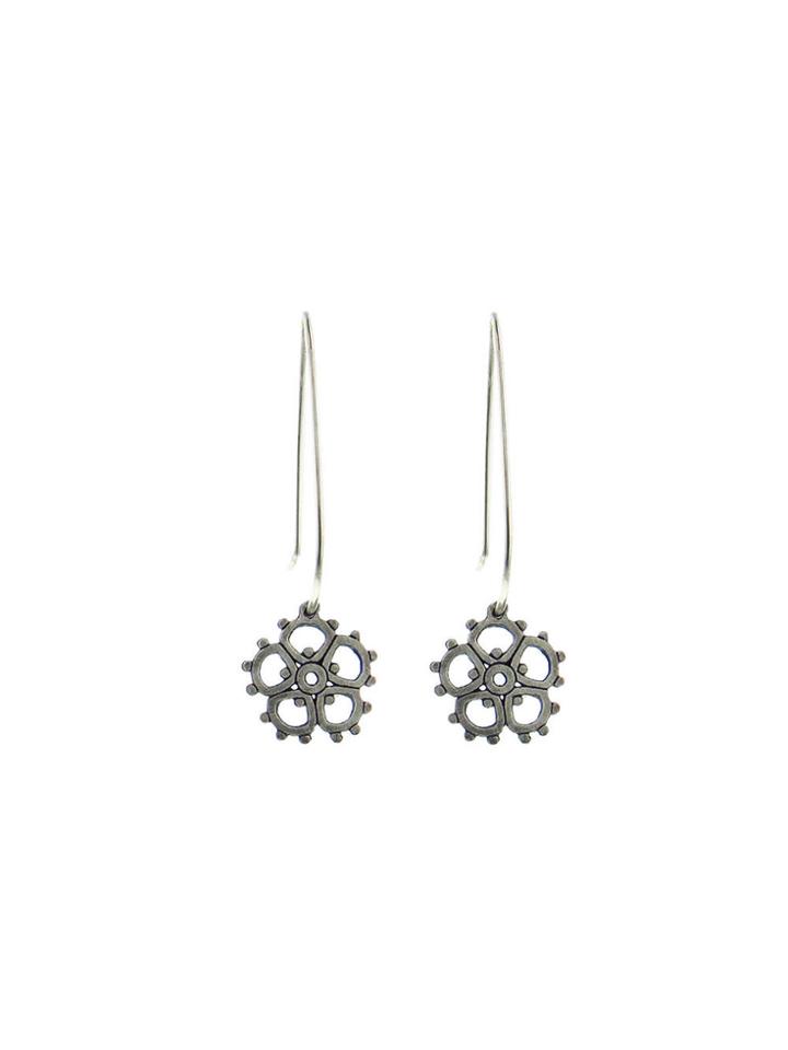 Himatsingka Madeline Small Flower Swing Hook Earrings