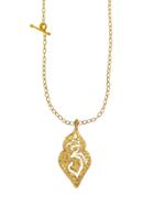 Cathy Waterman Double Heart Om Charm - 22 Karat Gold