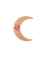 Andrea Fohrman Pink Sapphire Crescent Single Stud - Rose Gold