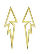 Jennifer Fisher Hollow Wing Earrings - Yellow Gold