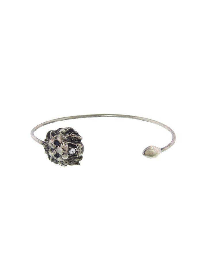 Workhorse Lion Head Cuff - Sterling Silver