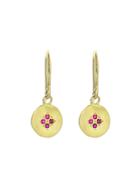 Adel Chefridi Four Stone Ruby Earrings- Yellow Gold