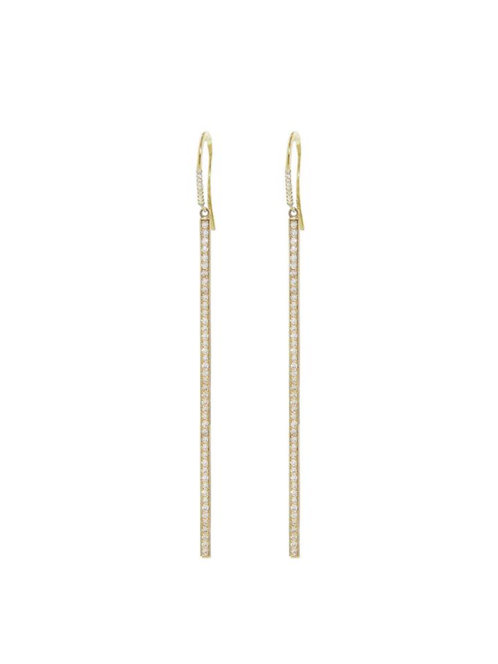 Jennifer Meyer Extra Long Diamond Stick Earrings
